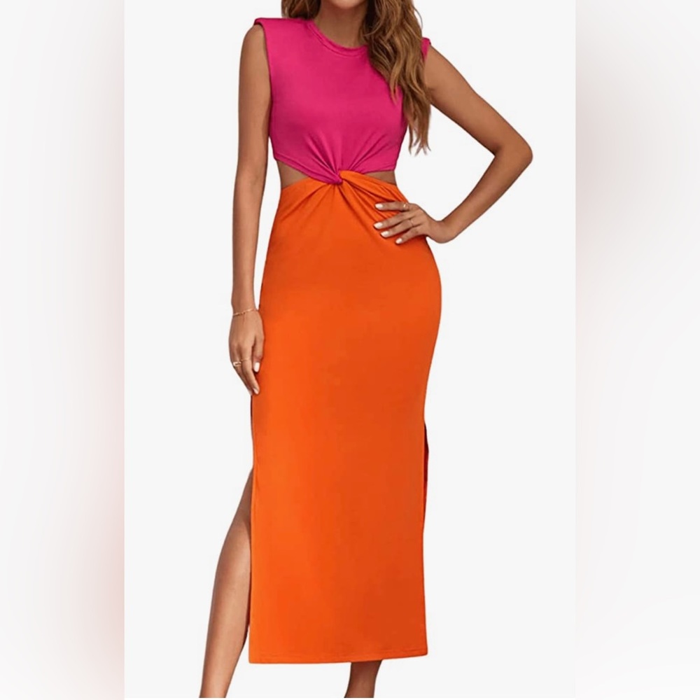 NWOT! Colorblock Cutout Dress